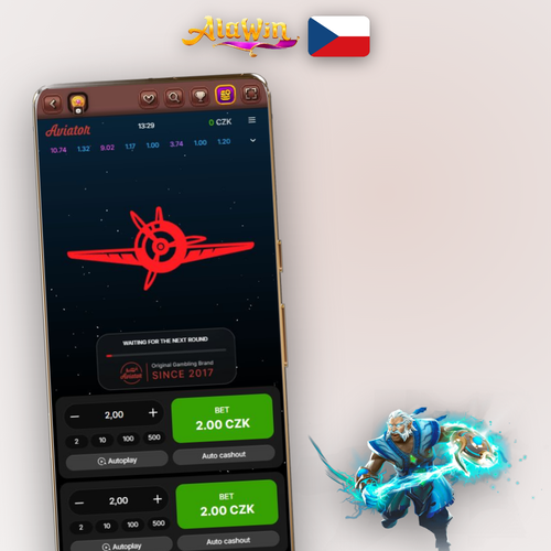 Crash hra Aviator v Alawin Casino – červený letoun stoupá s násobitelem 2.45x