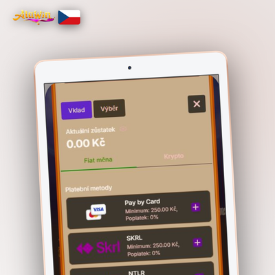 E-peněženky Skrill, Neteller a MiFinity pro rychlý vklad v Alawin Casino