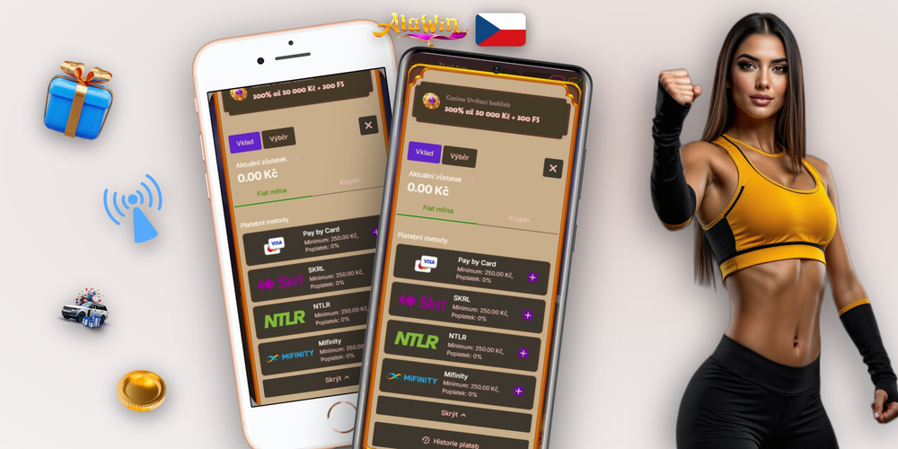 Přehled všech metod vkladu v Alawin Casino – Visa, Skrill, Bitcoin a další