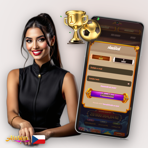 Registrační formulář Alawin Casino s poli e-mail a heslo pro vytvoření účtu